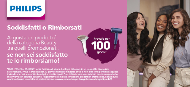 Promo: Philips Beauty: Soddisfatti o Rimborsati